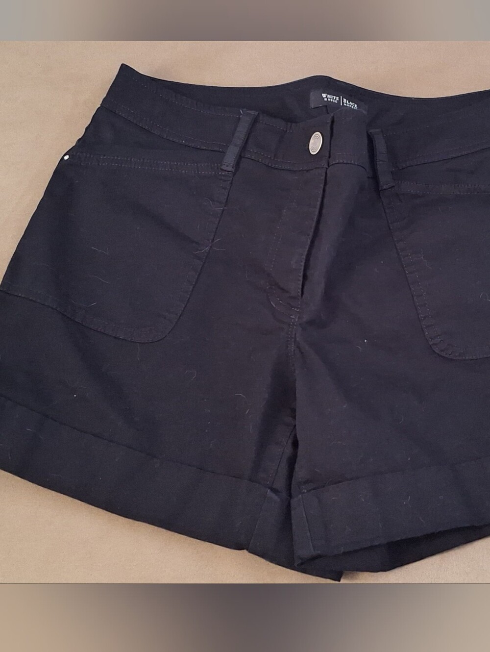 White House Black Market Black Cuffed Shorts